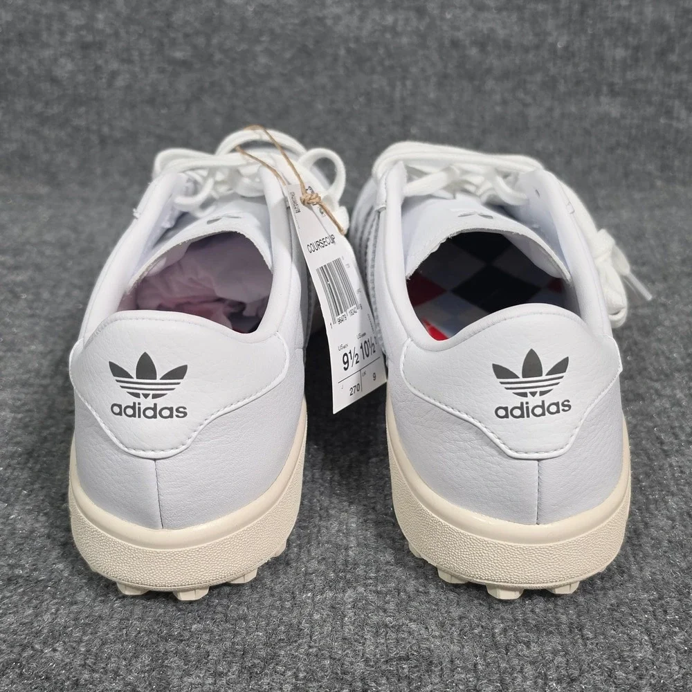Adidas Coursecup Spikeless Golf Shoes White Leather IH2264 Mens 9.5 Womens 10.5